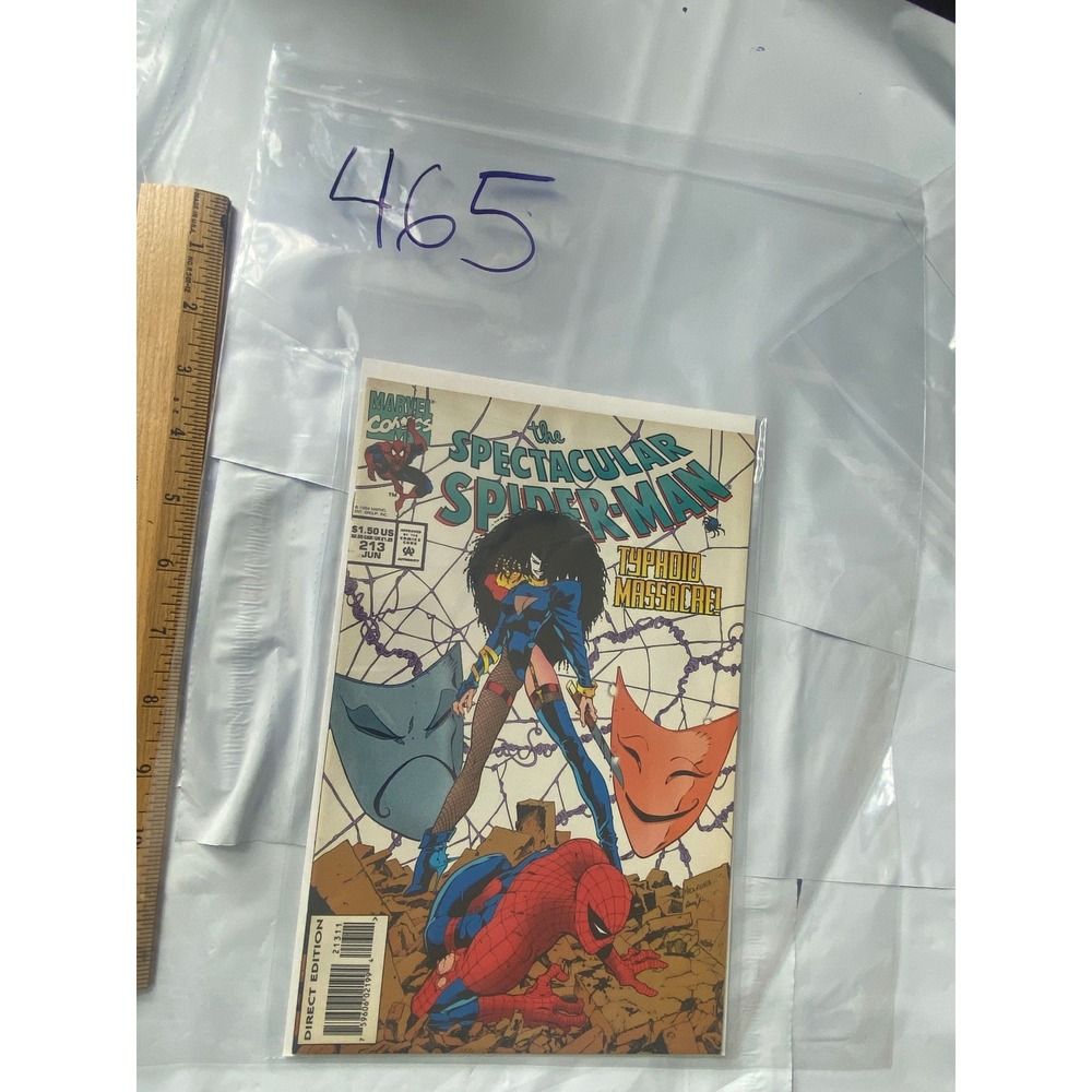 The Spectacular Spider-Man Comic Book Issue 213 Typhoid Massacre Marvel